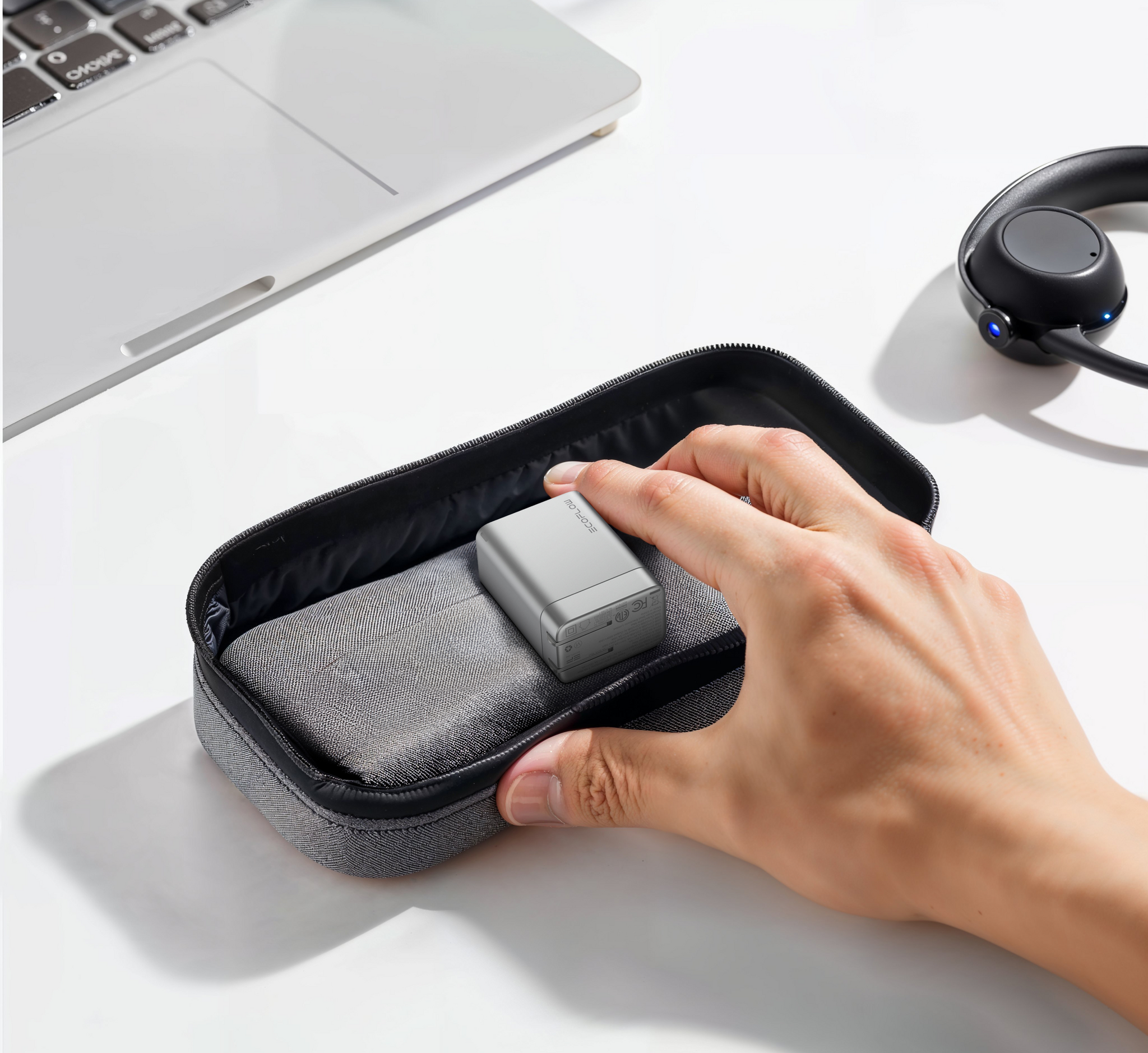 EcoFlow RAPID 65W GaN Wall Charger (3 ports) with 100W Cable - 2 pack