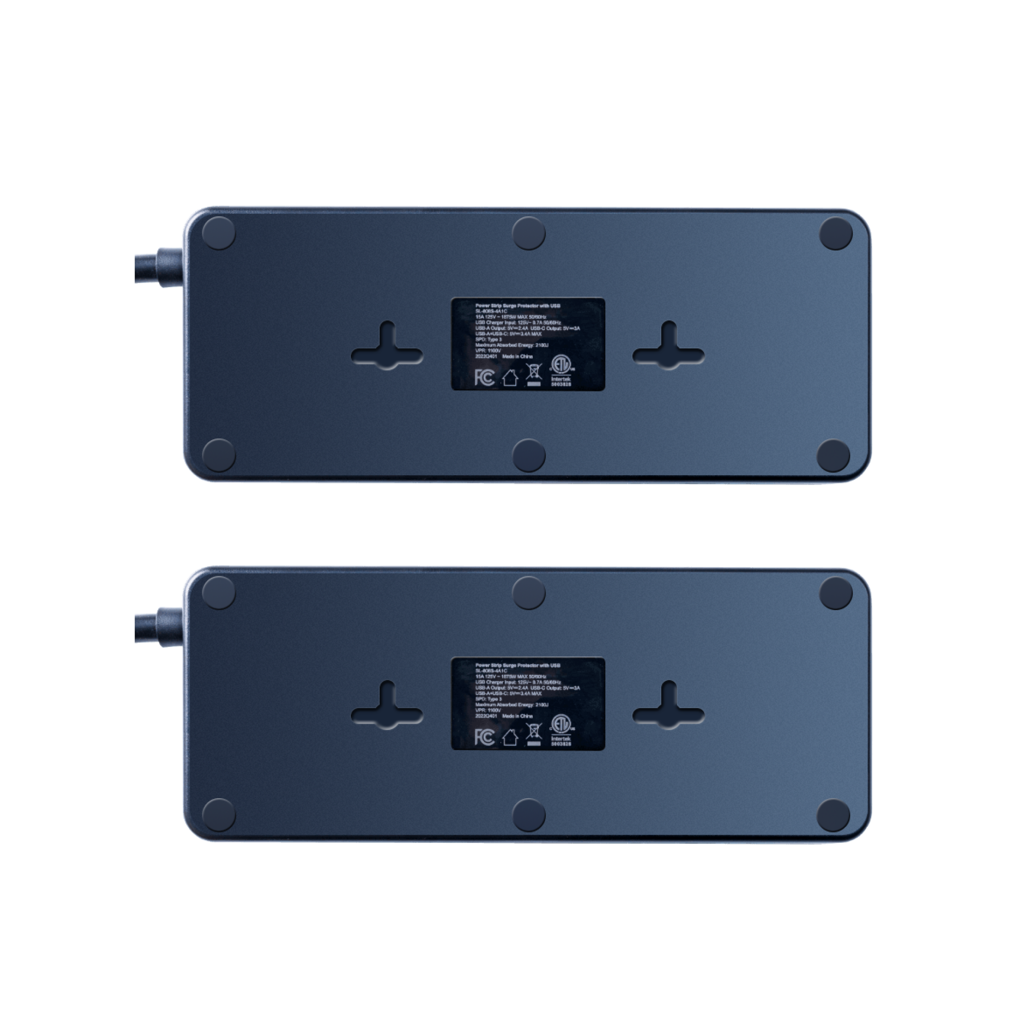 EcoFlow Surge Protector 8 Outlets with 1 USB C and 4 USB Ports - 2 pack