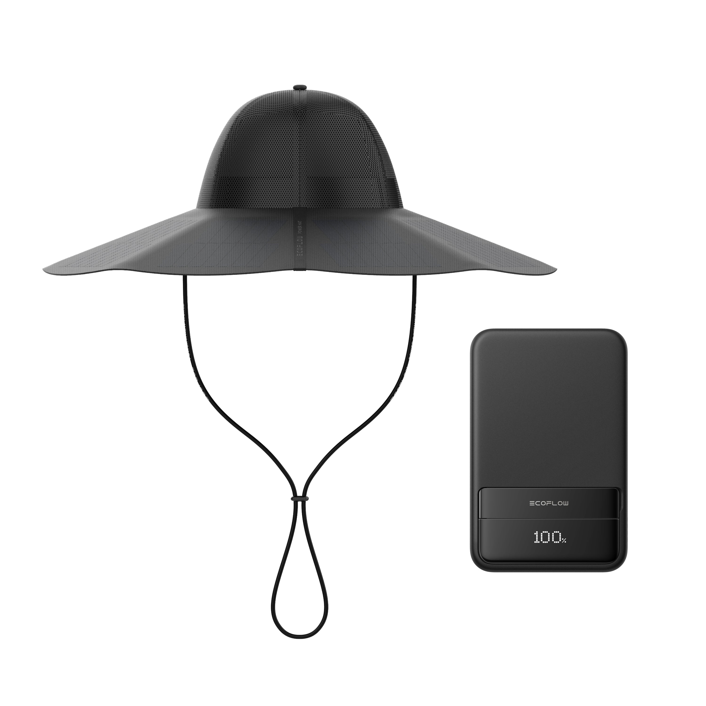 EcoFlow Solar Power Hat with RAPID Magnetic Power Bank 10000mAh