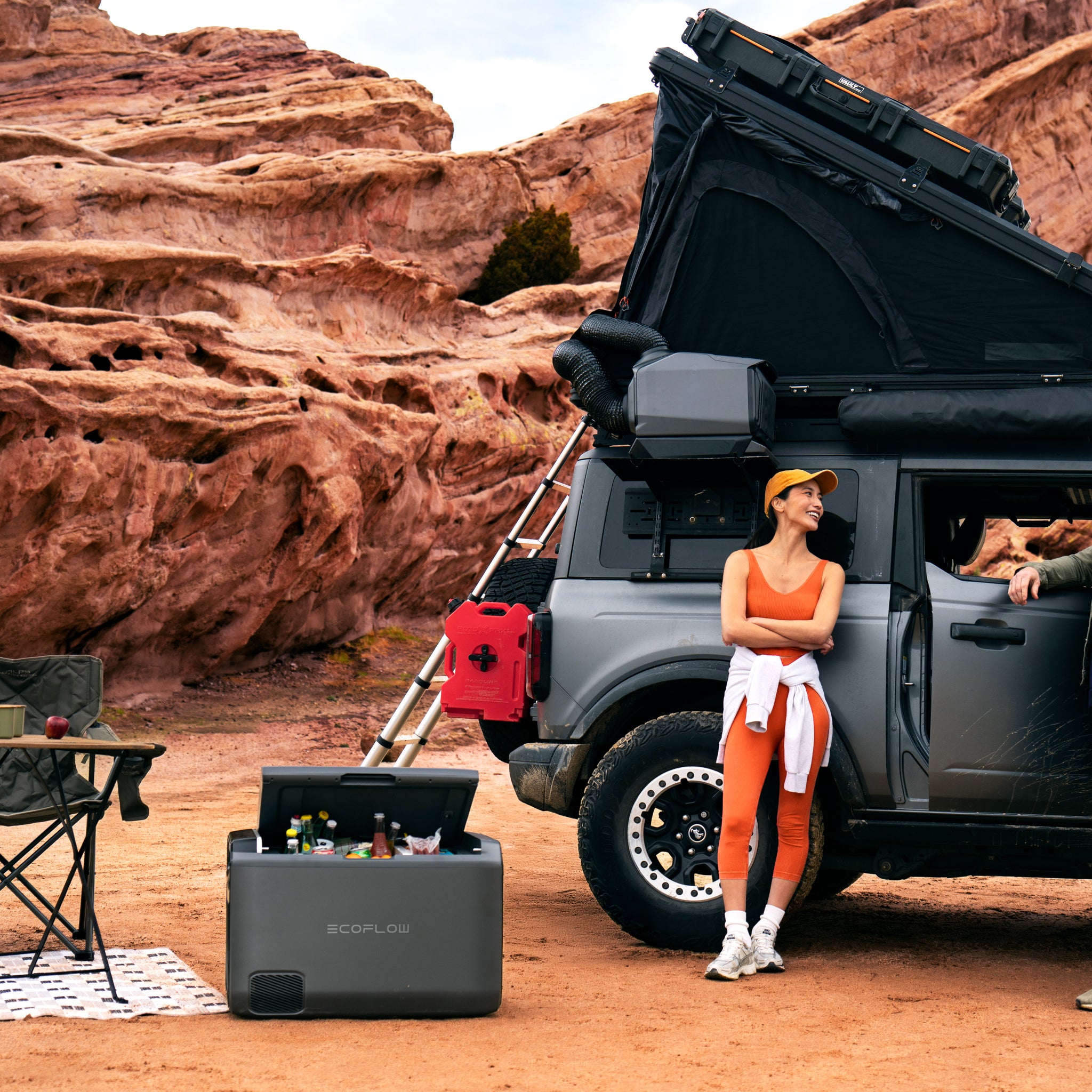 EcoFlow WAVE 3 Portable Air Conditioner with GLACIER Classic Portable Fridge Freezer 35L and Batteries