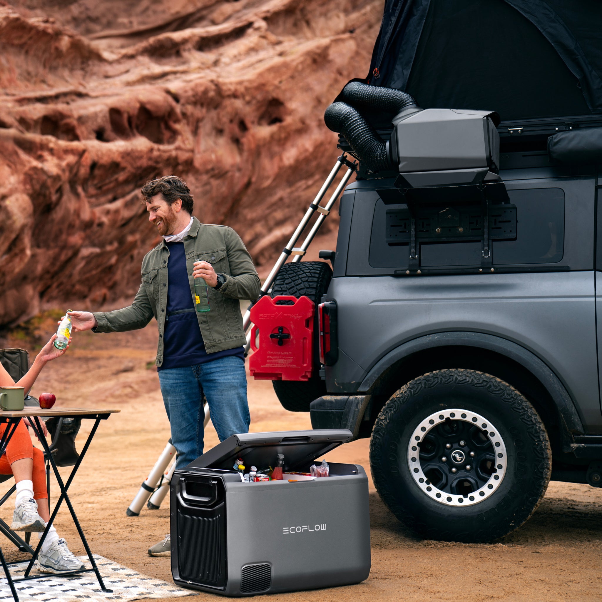 EcoFlow WAVE 3 Portable Air Conditioner with GLACIER Classic Portable Fridge Freezer 35L and Batteries