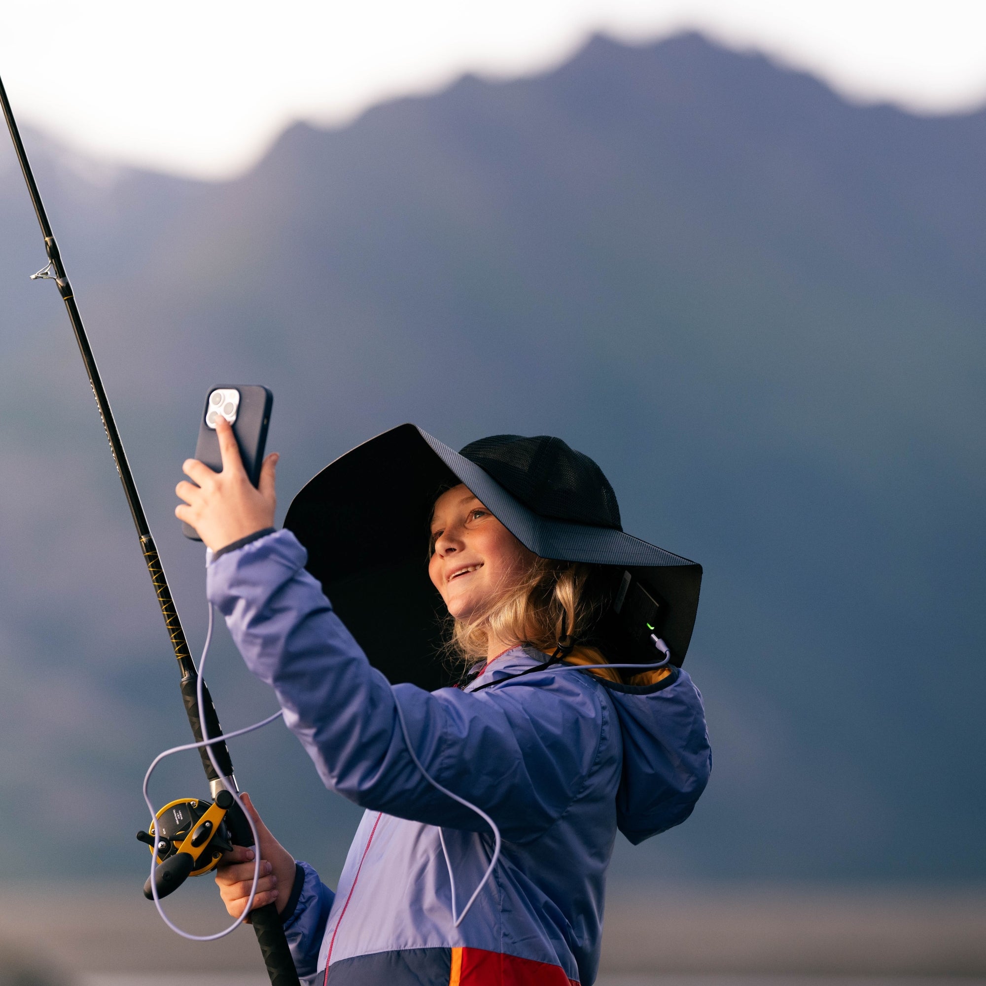 EcoFlow Solar Power Hat, Solar Charging Bucket Fishing Hat
