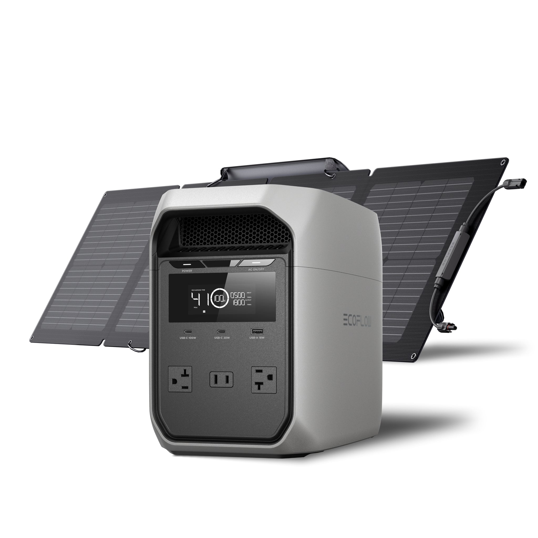 EcoFlow 1kwh Solar Generator Combo, Delta 3 Classic + 110W Solar Panel