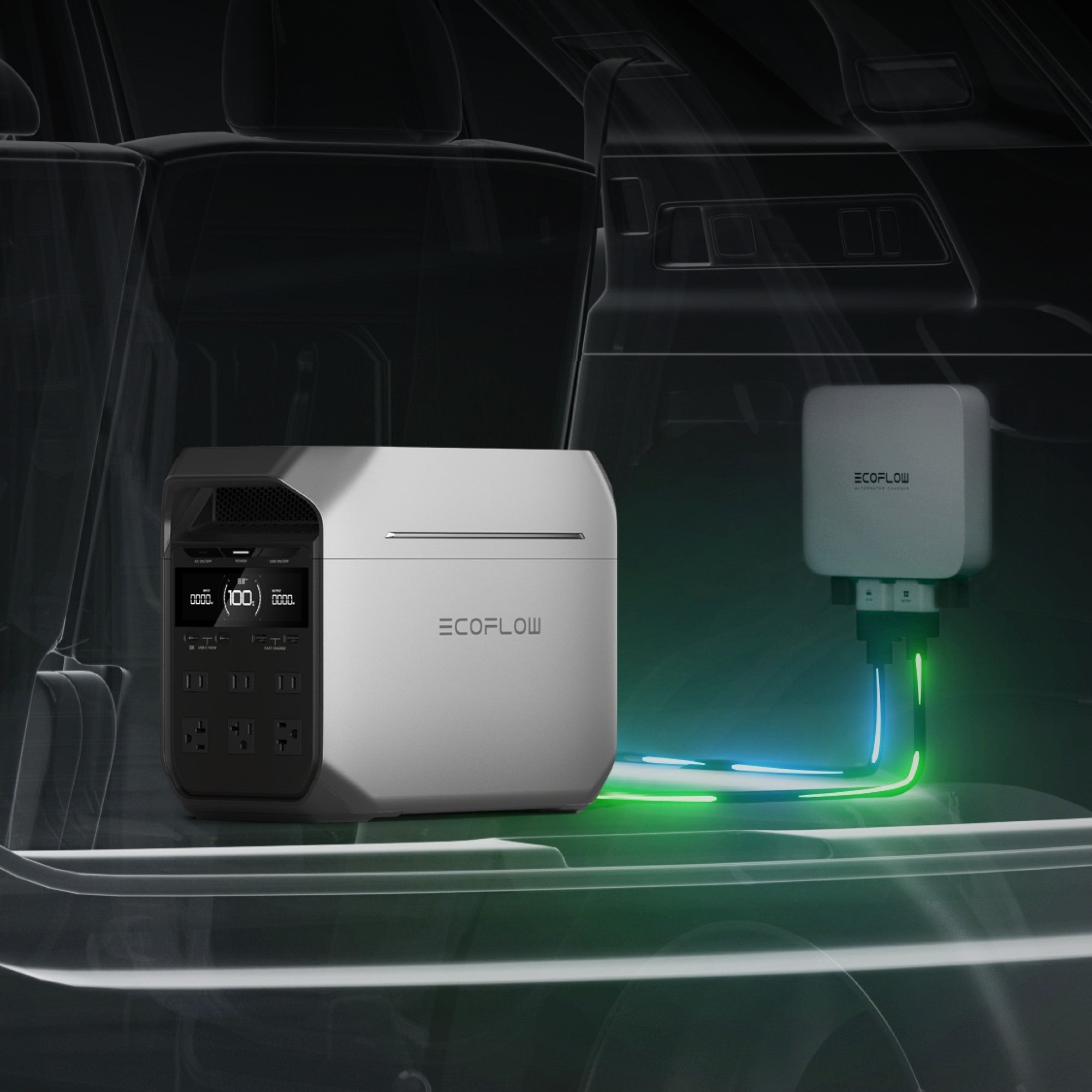 EcoFlow DELTA 3 Plus Portable Power Station with 800W Alternator Charger