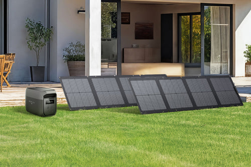 EcoFlow 2kwh Solar Generator Combo, Delta 3 Max + 110W Solar Panel * 2