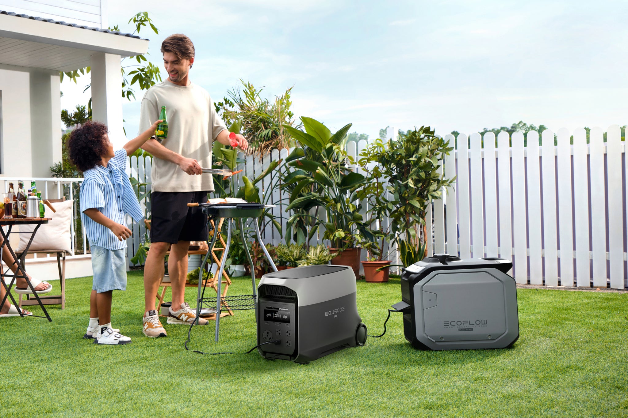 EcoFlow 24kwh Solar Generator Combo, Delta 3 Ultra+Smart Generator 3000 (Dual Fuel)