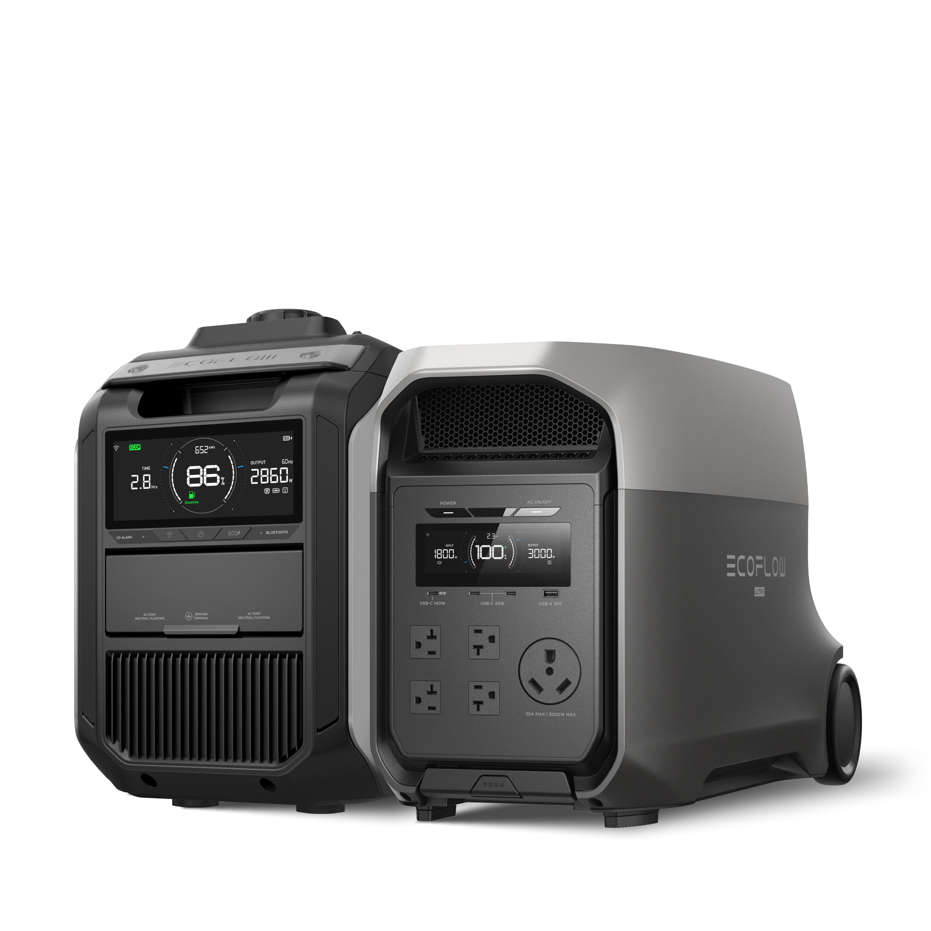 EcoFlow 24kwh Solar Generator Combo, Delta 3 Ultra+Smart Generator 3000 (Dual Fuel)