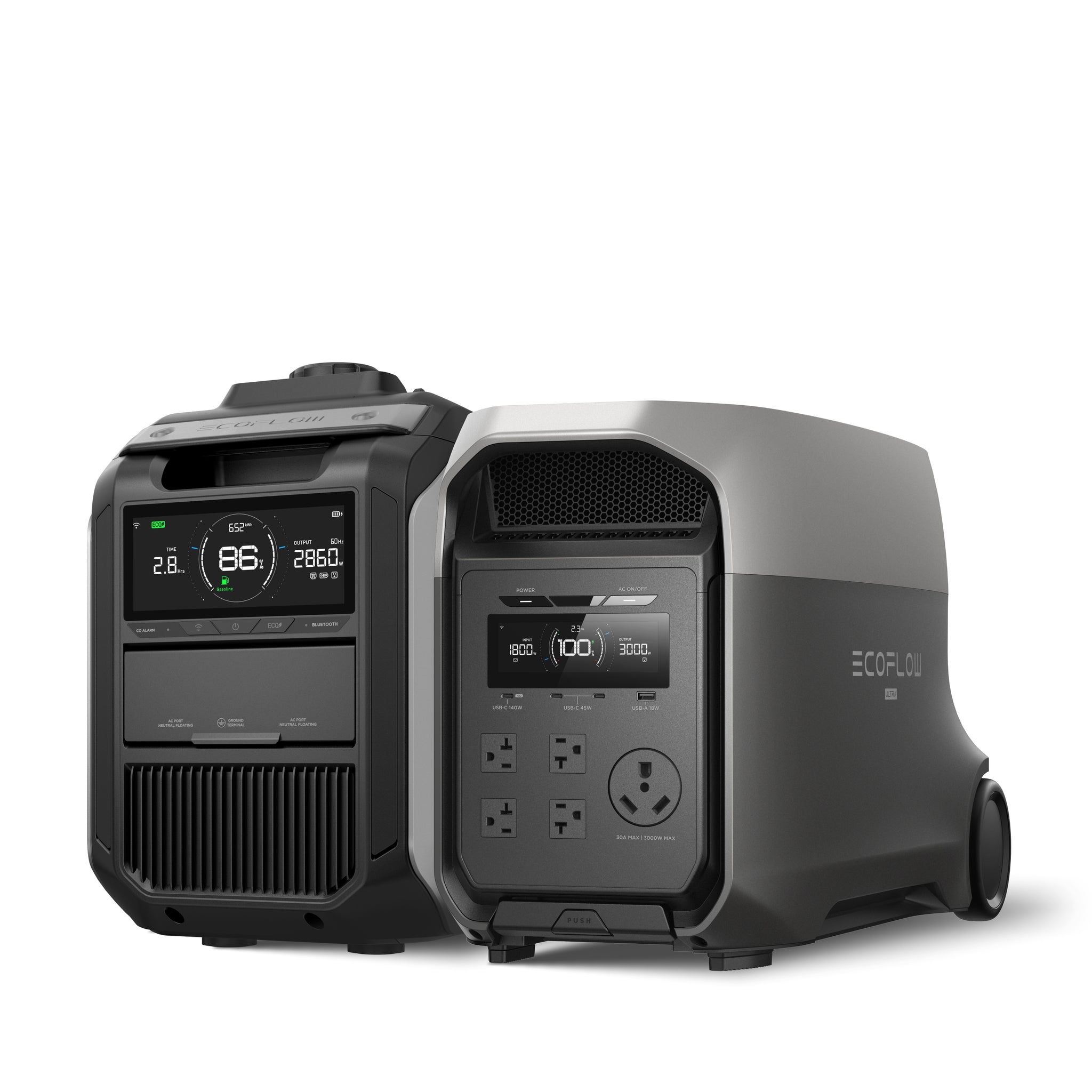 EcoFlow 24kwh Solar Generator Combo, Delta 3 Ultra+Smart Generator 3000 (Dual Fuel)