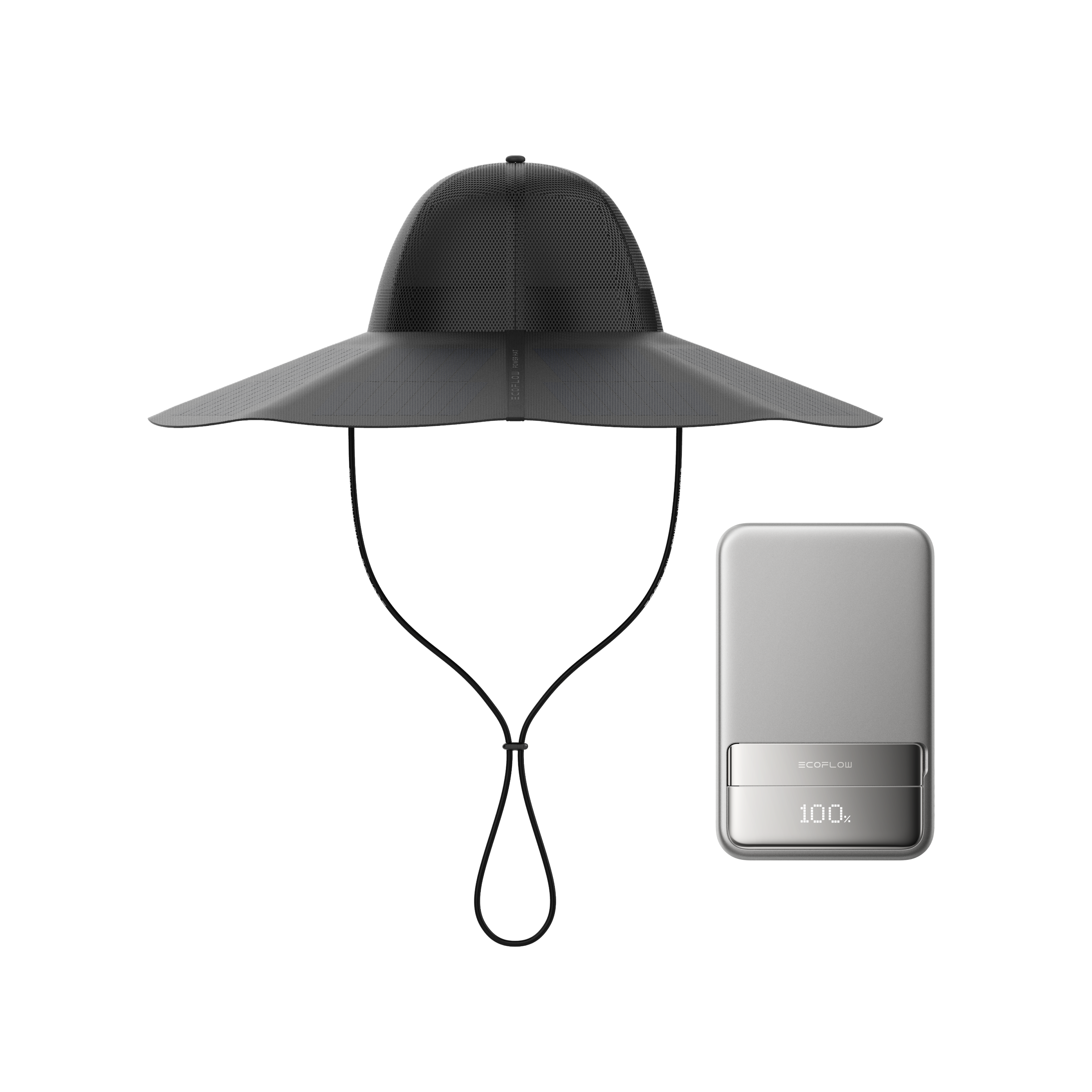EcoFlow Solar Power Hat with RAPID Magnetic Power Bank 10000mAh